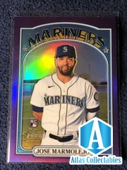 2021 Topps Heritage High Number Jose Marmolejos RC Hot Box Purple Refractor #658